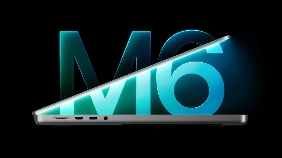 Apple 14 inç MacBook Pro M6 açık duruyor