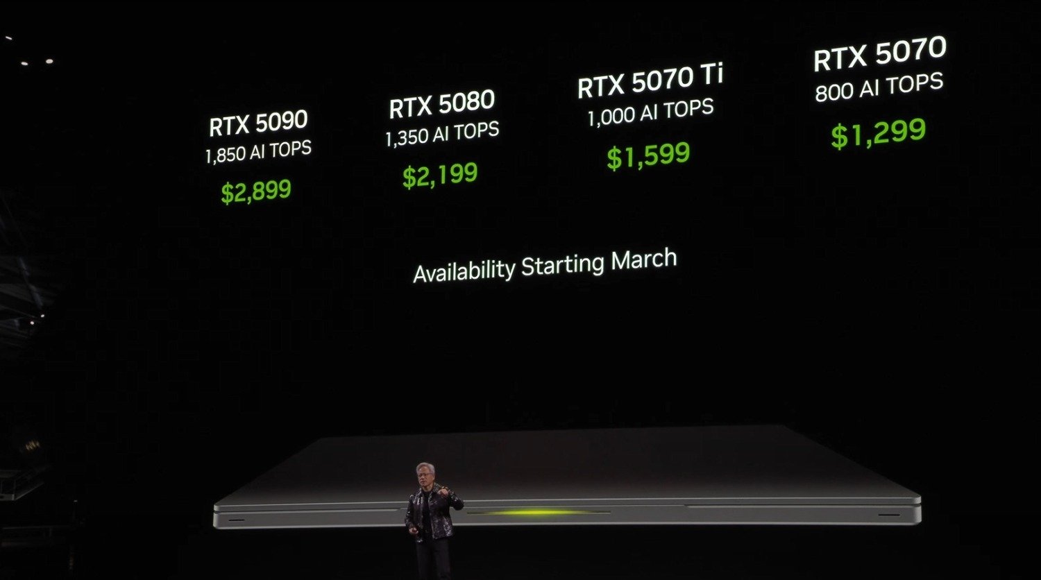 Futuristic representation of Nvidia RTX 50 series GPUs showcasing advanced technology and sleek design.