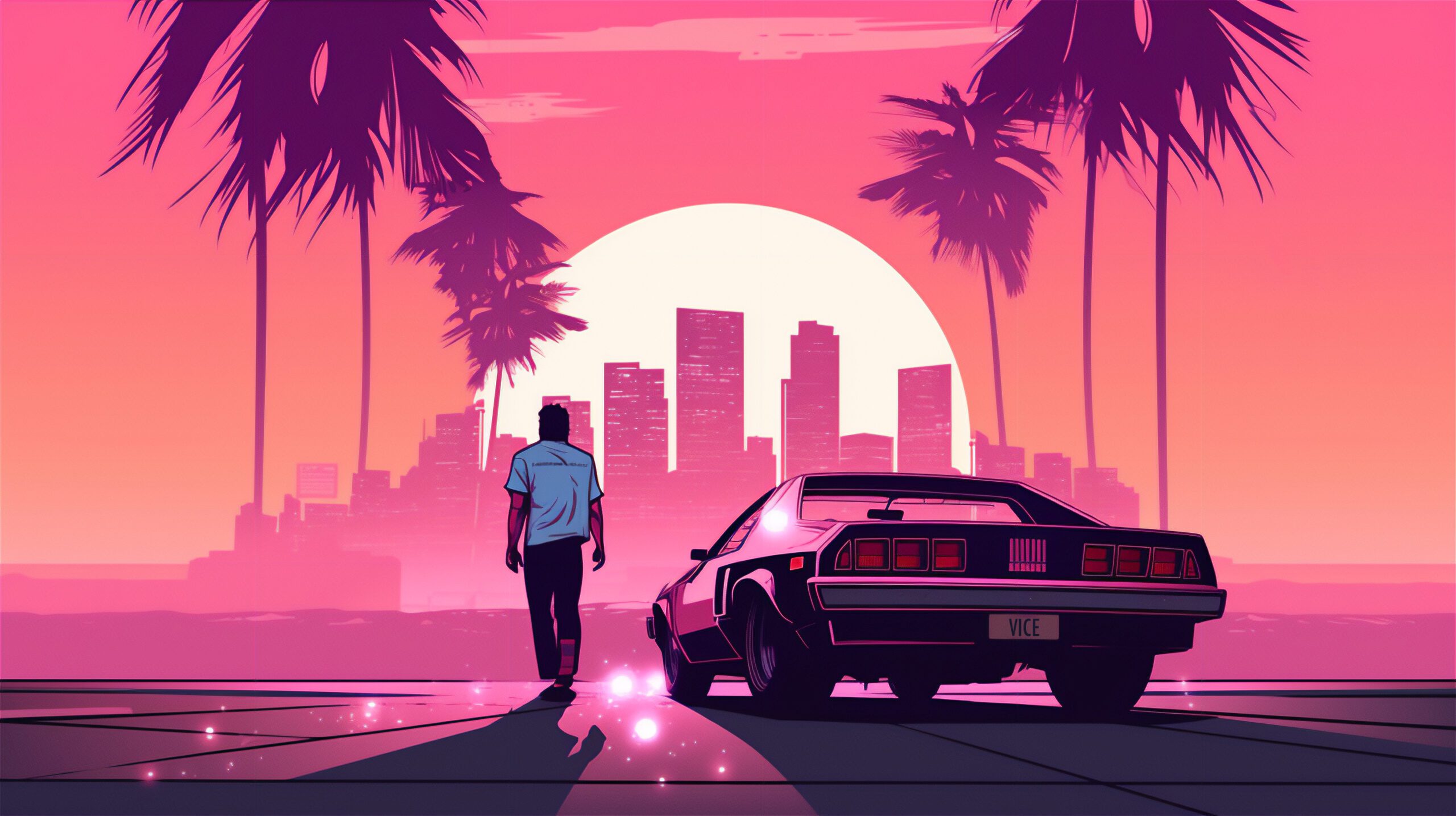 A modern and aesthetic visual representation of GTA VI and its anticipated PC release in 2026, featuring futuristic elements and gaming themes.