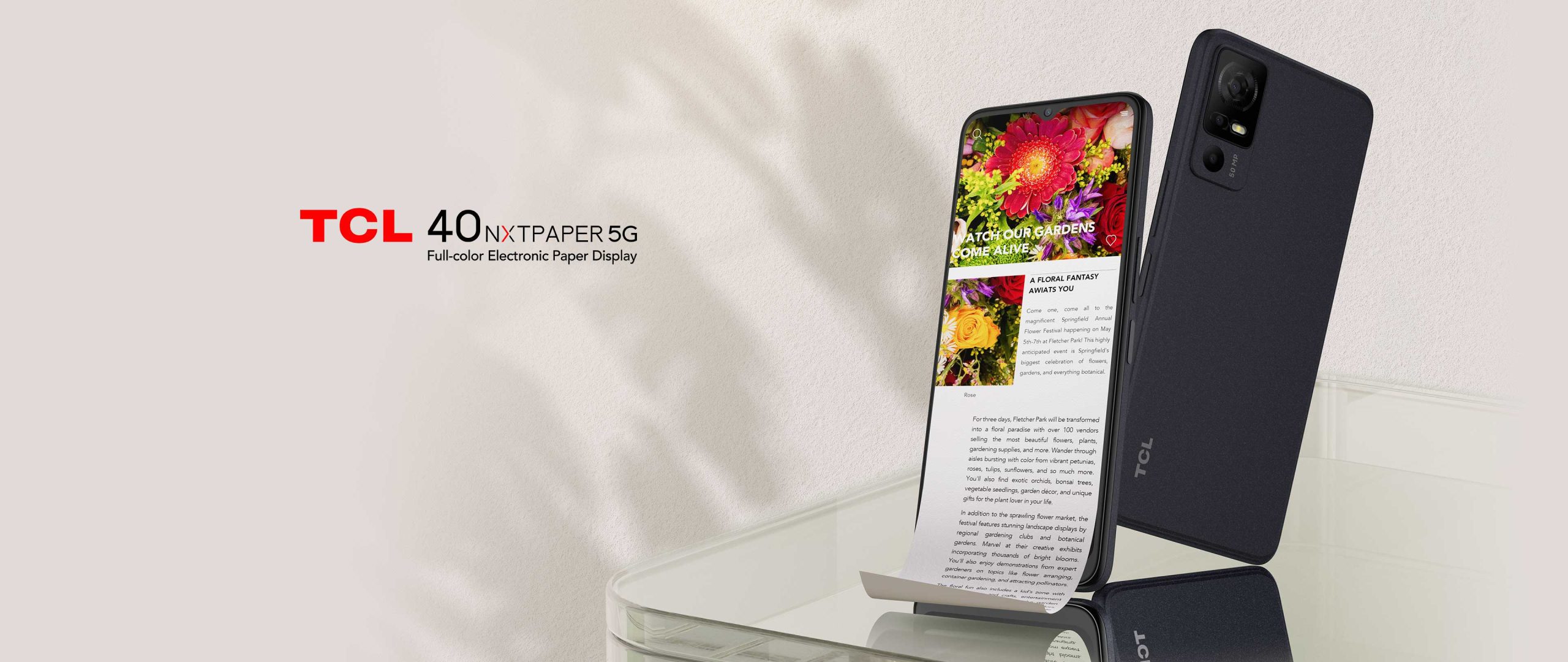 A modern smartphone with NXTPAPER display in a cozy reading setting, emphasizing eye-friendly technology and user-friendly interface.