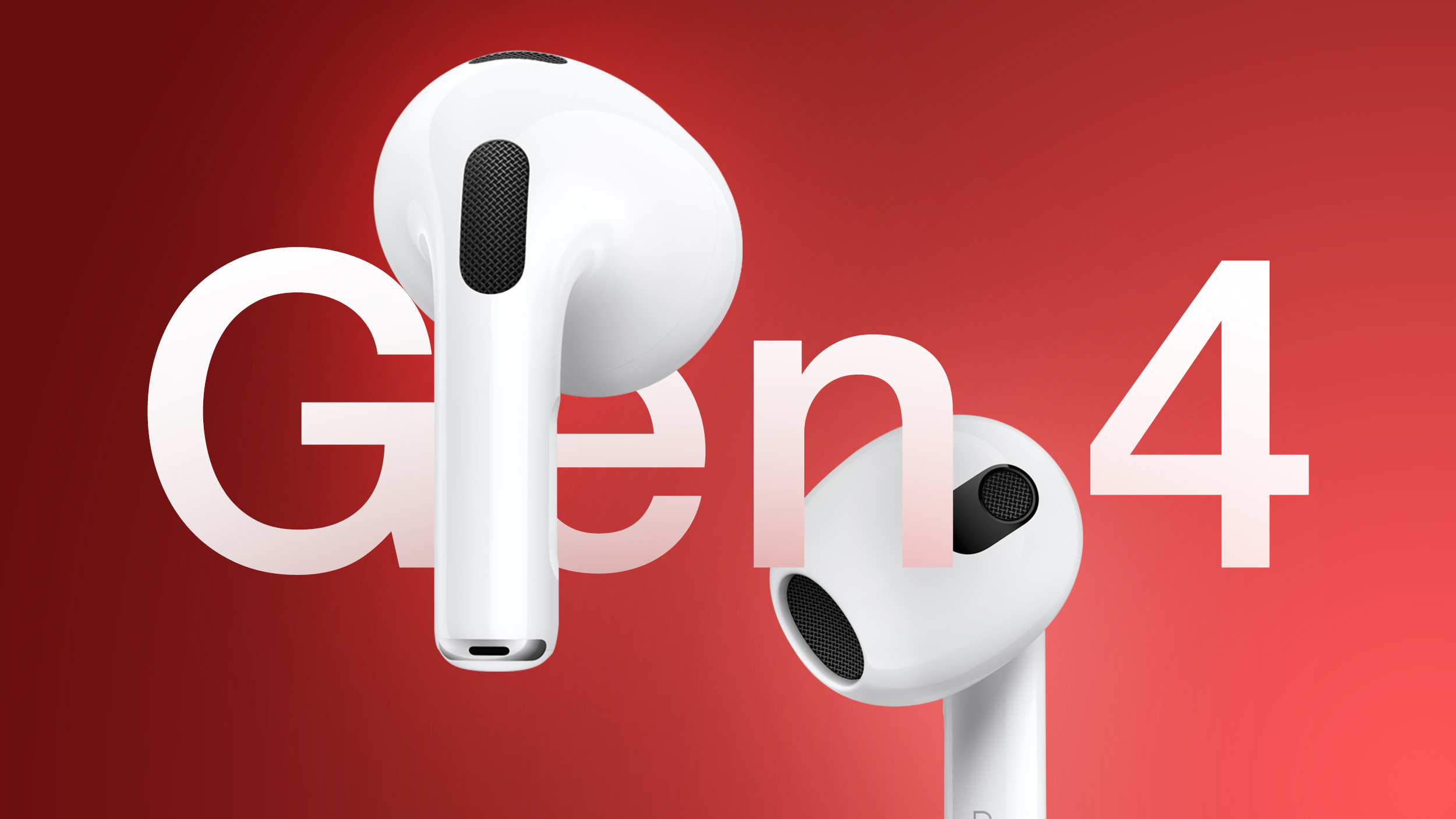 Apple AirPods 4 product display with iPhone and iPad in the background, showcasing a modern design and superior sound quality.