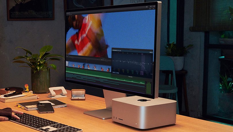 A modern and elegant depiction of Apple Mac Studio and M3 Ultra, showcasing innovative design and technology.