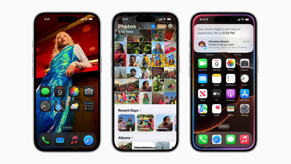 A modern graphic design illustrating the new features of iOS 18.4 update with sleek app icons and a stylish smartphone interface.