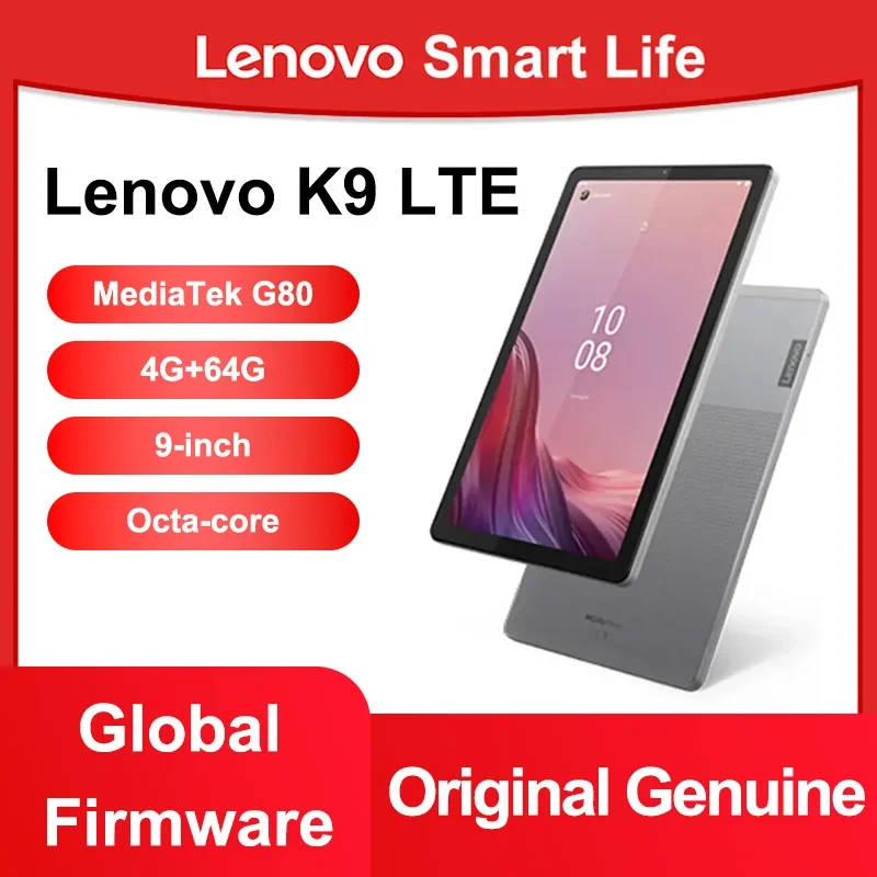 High-quality and modern design of Lenovo Tab K9 showcasing its features in an aesthetic arrangement.