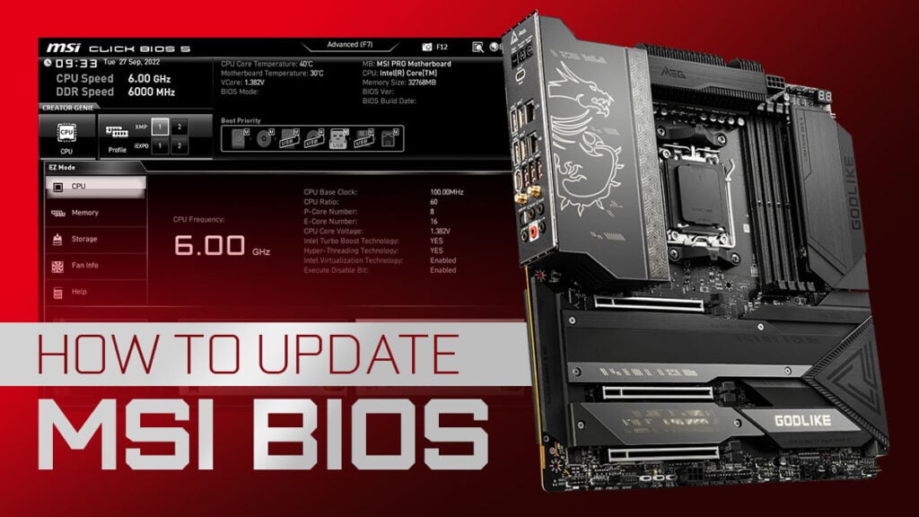 A modern and aesthetic visual representation of MSI Z890 BIOS update and gaming performance enhancement.