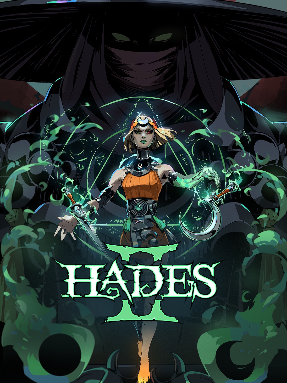 A modern and aesthetic visual representation of the Hades II Warsong update featuring mystical landscapes, characters, and vibrant colors.