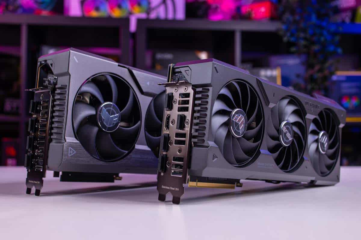 A modern and aesthetic visual representation of the GeForce RTX 5080 graphics card, highlighting performance issues and test results.