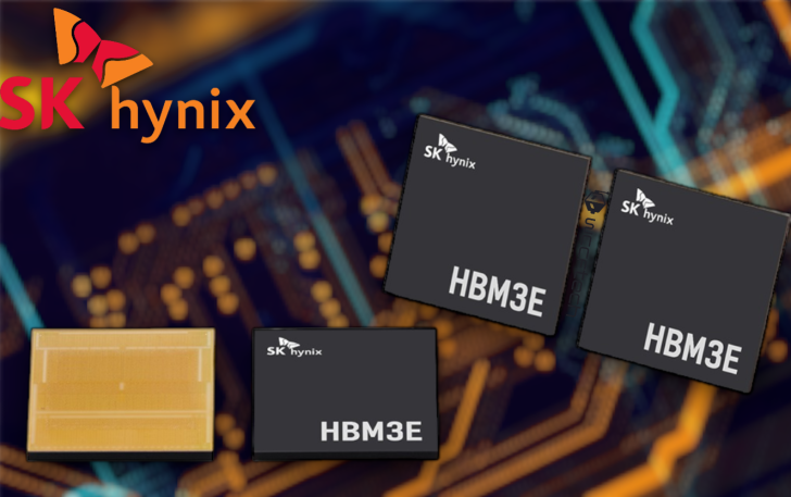A creative representation of HBM3E production, illustrating the competition between Micron and Samsung in a modern and aesthetic design.