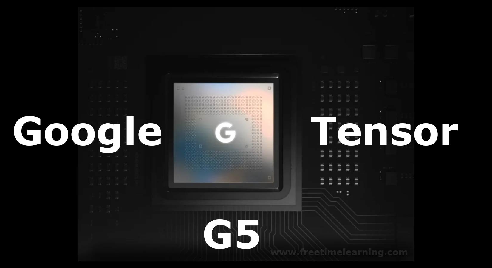 Illustration of Tensor G5 impact on Pixel 10 Series performance in a modern, technological style.