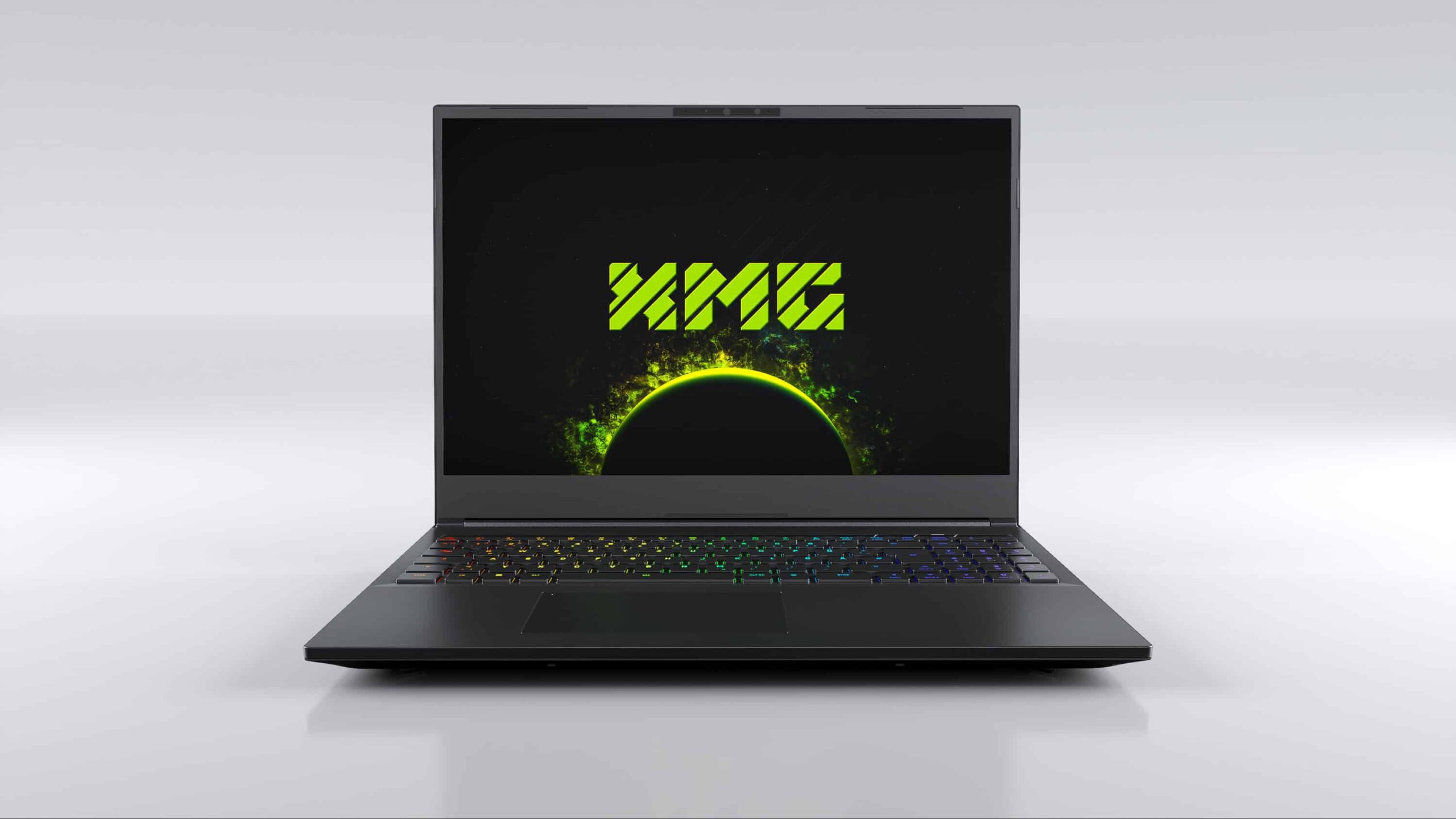 High-quality visual of the XMG NEO 16 gaming laptop showcasing its modern and aesthetic design.