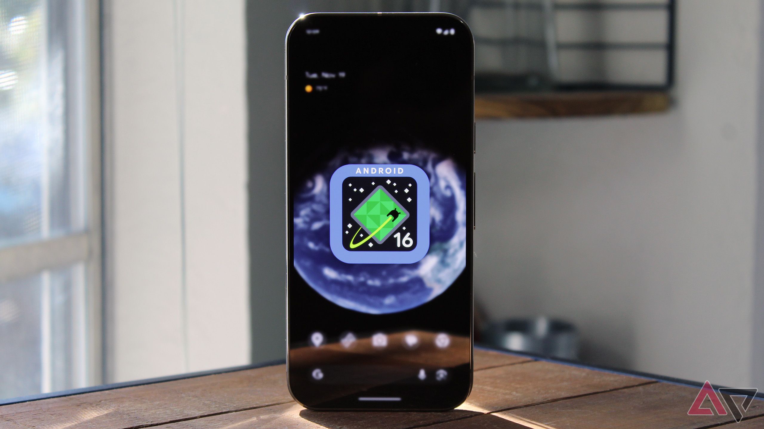 Modern graphic design showcasing Android 16 Beta features in a vibrant tech aesthetic.