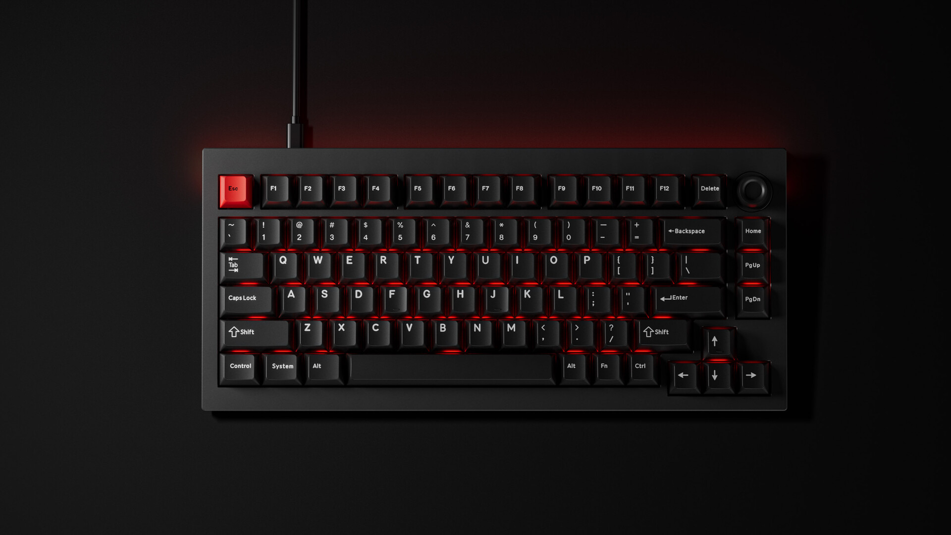 High-quality image of the Lemokey L5 HE 8K mechanical keyboard in a modern gaming setup with RGB lighting.