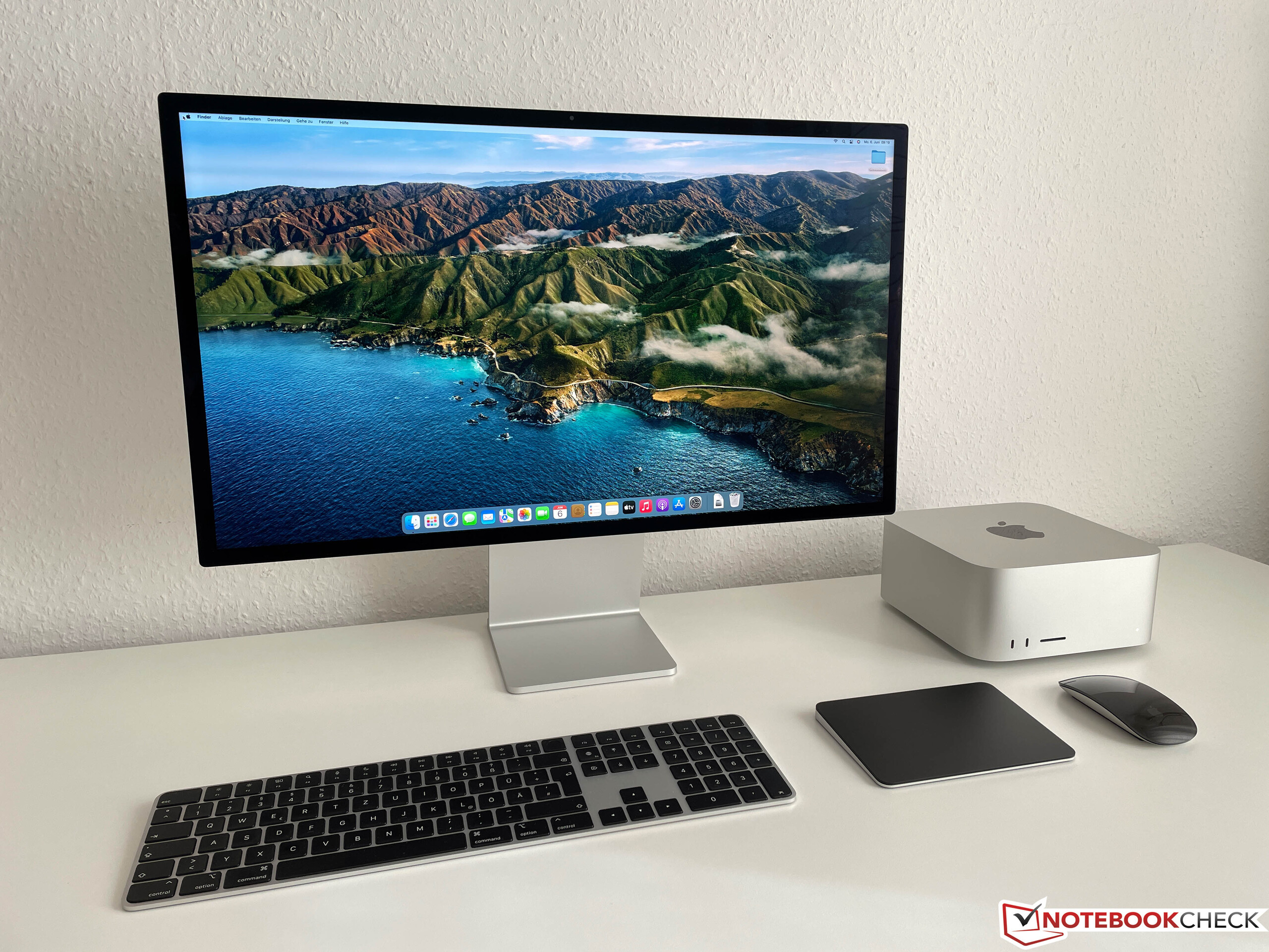 A modern representation of Apple Mac Studio featuring M3 Ultra chip in a high-tech environment.