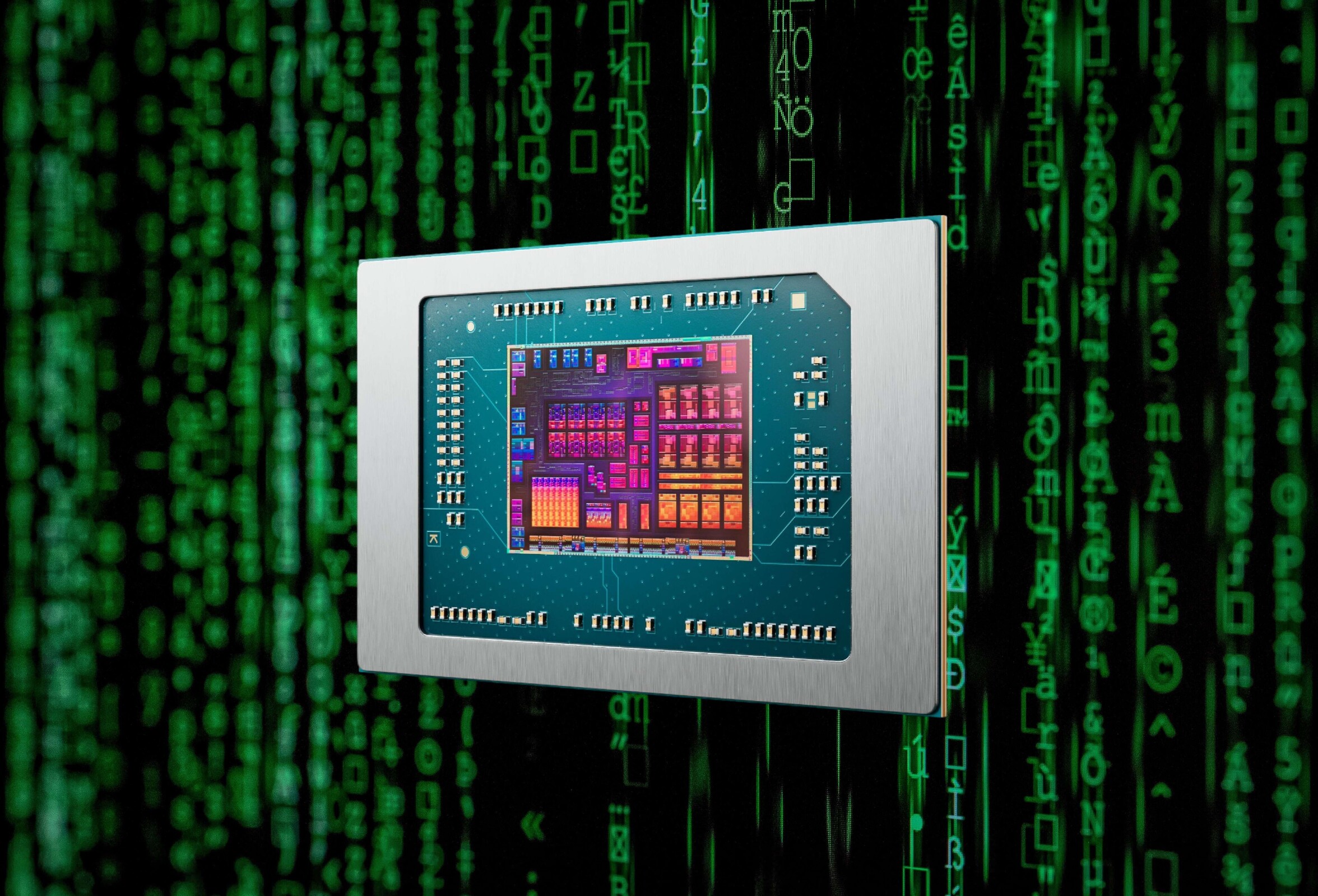 Aesthetic digital artwork of AMD Zen 6 Medusa Point architecture, showcasing a futuristic CPU chip and advanced technology elements.