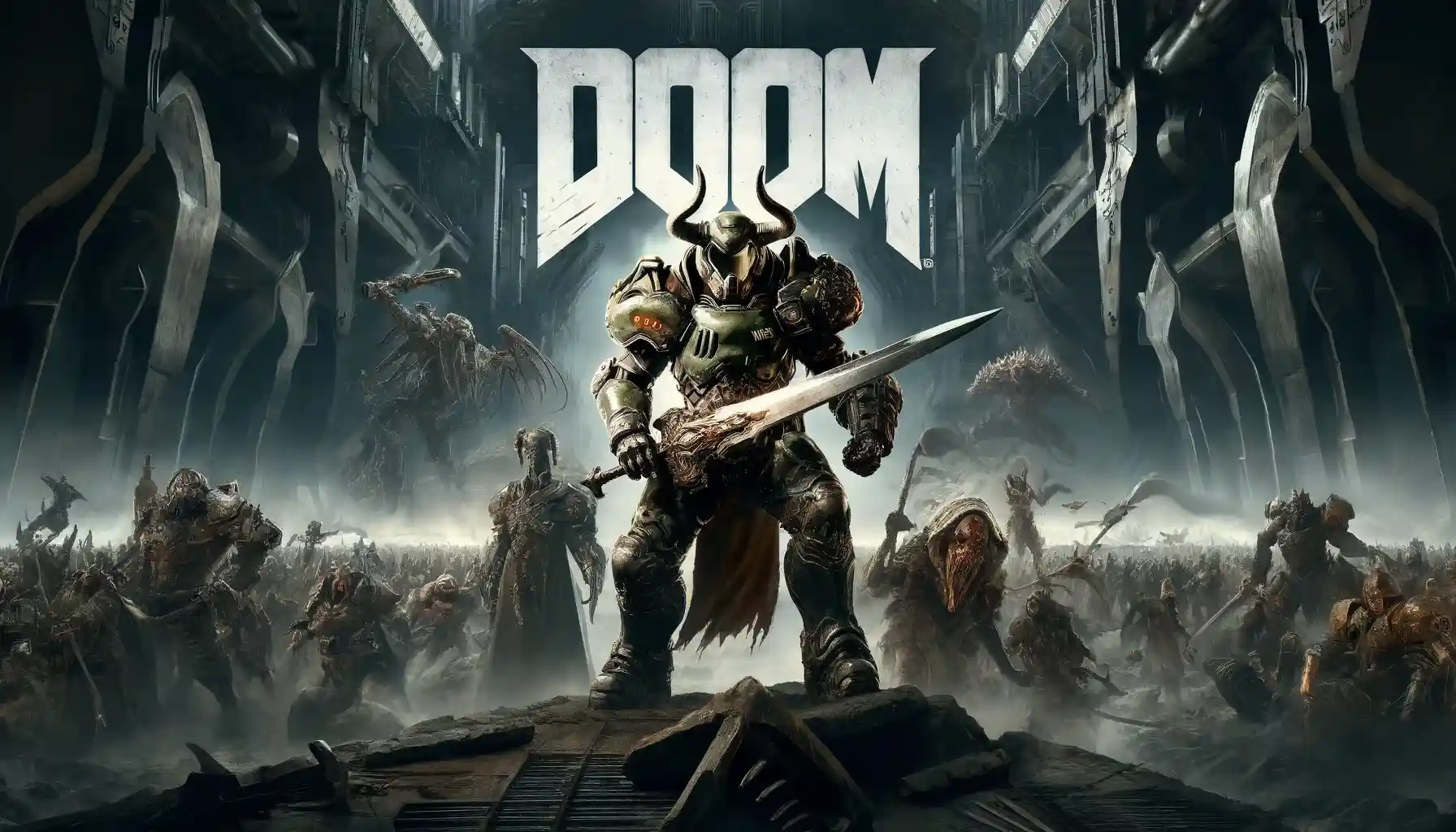 A visual representation inspired by Doom: The Dark Ages, showcasing stealth gameplay elements in a dark and gothic setting.