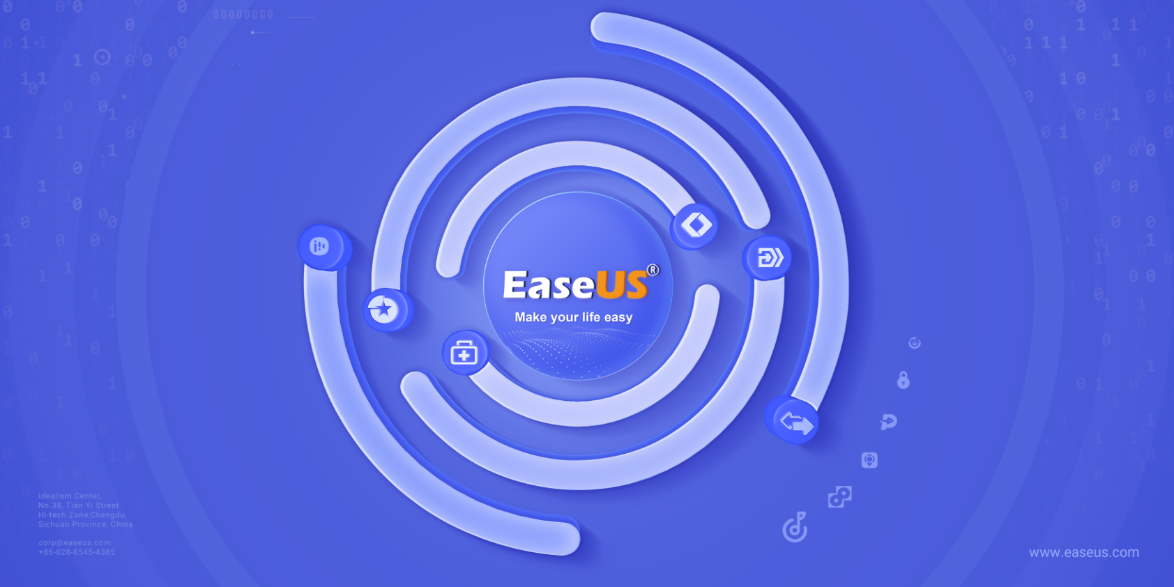 Promotional image for EaseUS YouTube Transcript Generator showcasing its user-friendly interface and multilingual capabilities.