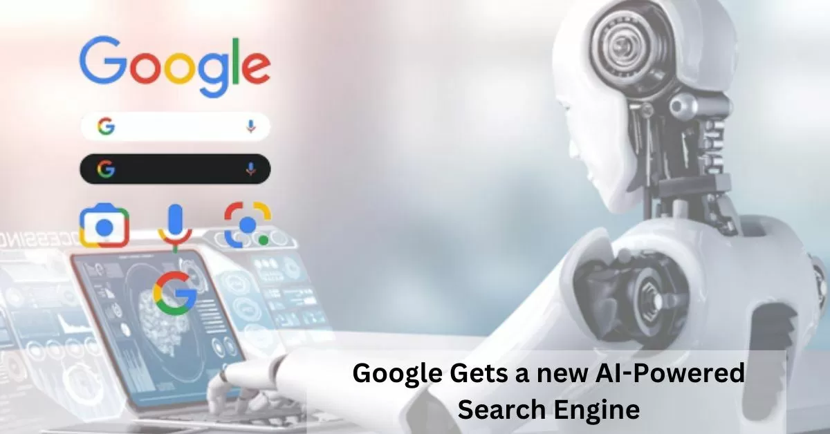 A modern illustration of Google Search AI, showcasing technological advancements and creativity.