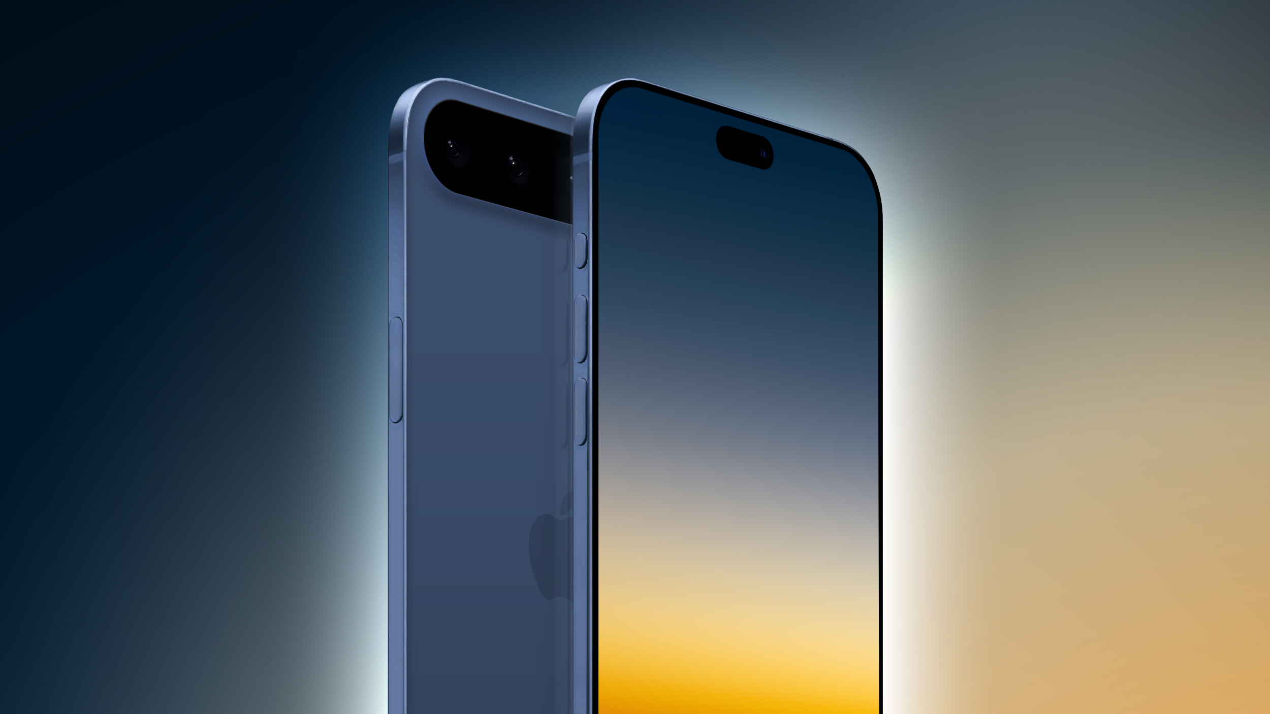 Digital illustration of the iPhone 17 showcasing its new features and futuristic design.