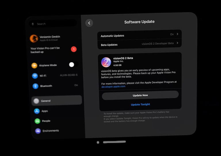 VisionOS 2.4 Beta Güncellemesi İle Yenilikler