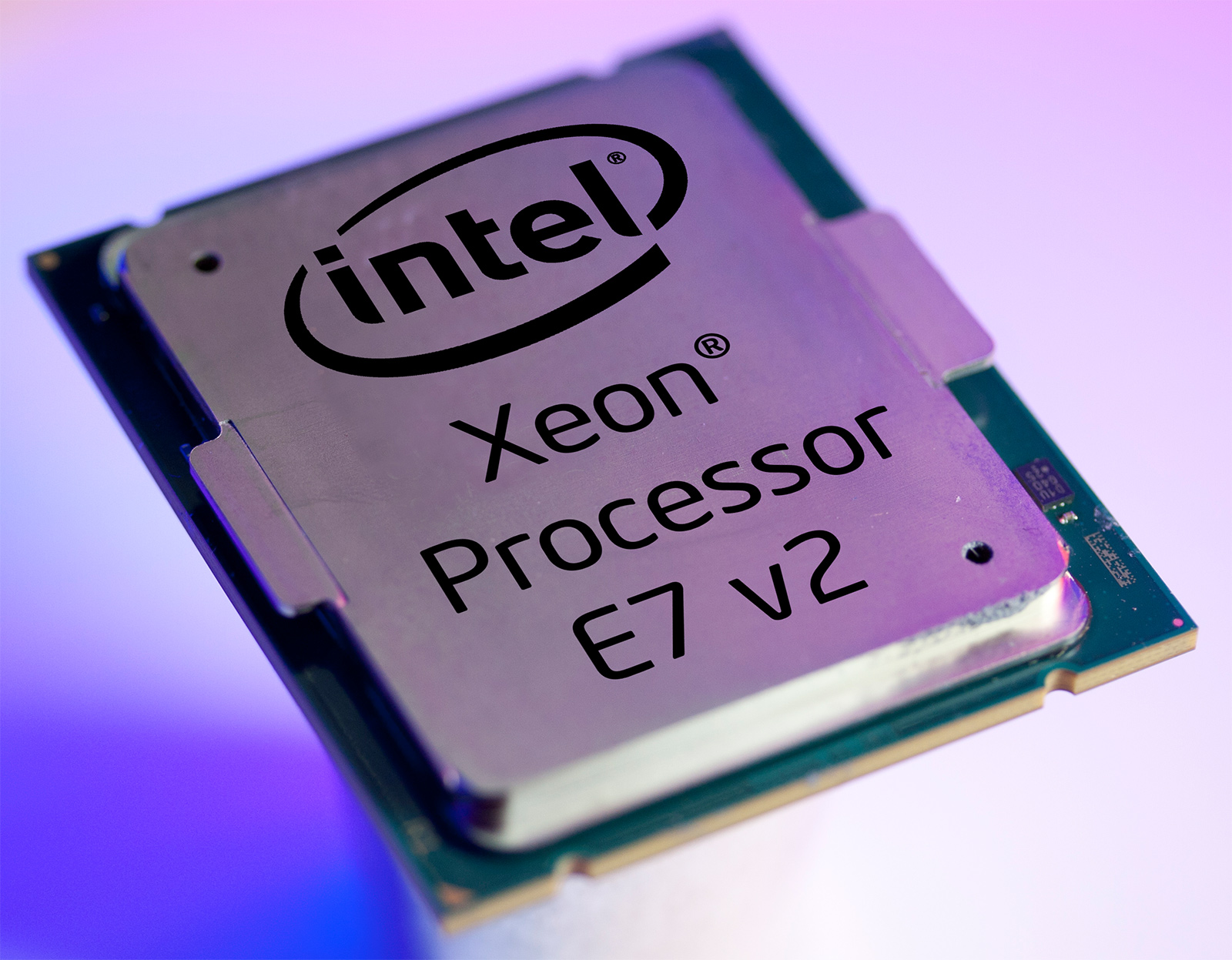 A modern graphic showcasing Intel Xeon processors with a focus on AI and 5G for network transformation.