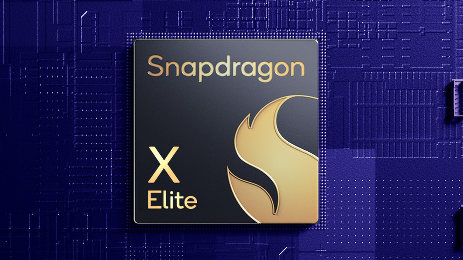 Illustration of Snapdragon 8 Elite processor with advanced circuitry and futuristic digital interface.