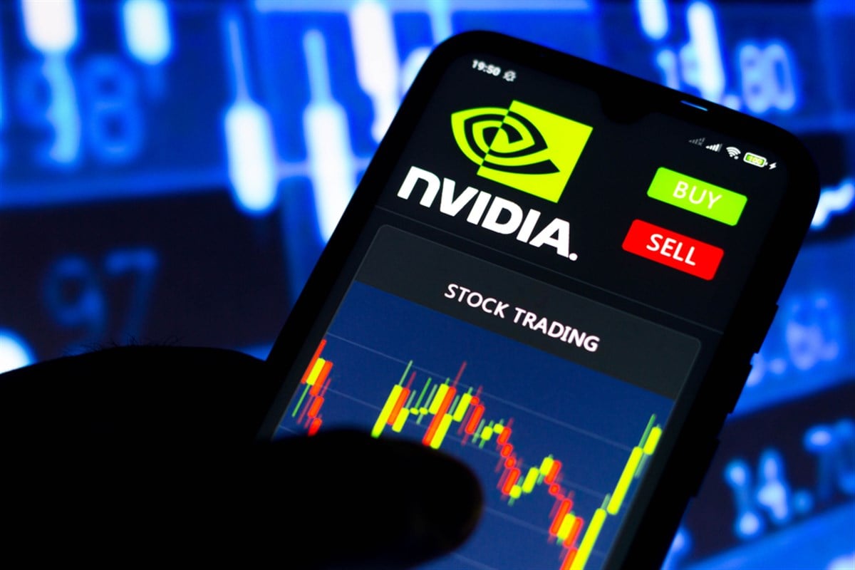 A modern and aesthetic visual representation of NVIDIA's earnings report and stock analysis, featuring charts and the NVIDIA logo.