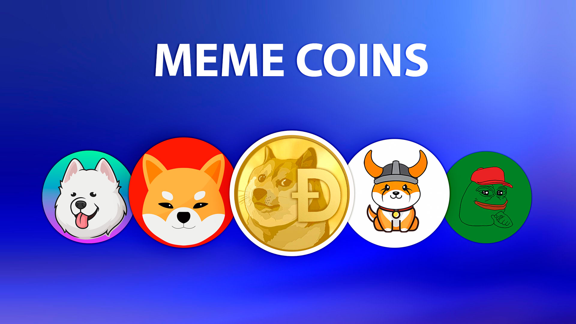 A vibrant and modern graphic representing meme coins and the announcement of SWASTICOIN, featuring technological elements and playful designs.