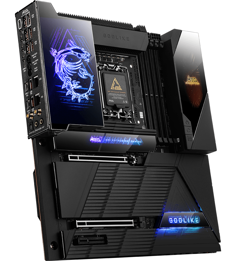 A modern and aesthetic representation of the MSI Z890 BIOS update showcasing its benefits for gaming performance with a sleek motherboard design.