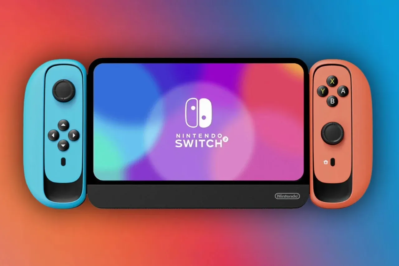 A vibrant digital artwork showcasing the excitement for the Nintendo Switch 2 release theory, featuring a colorful gaming setup and playful video game elements.