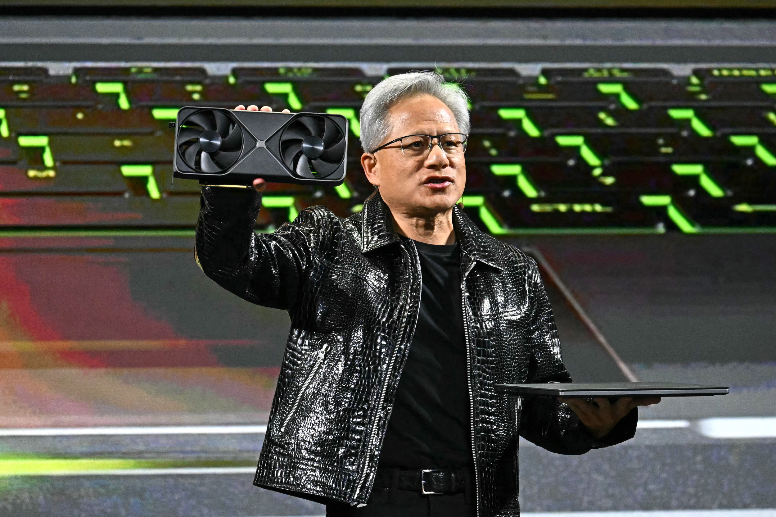 Futuristic representation of NVIDIA DLSS 4 technology and its Converter Model showcasing improved graphics and performance for RTX GPUs.