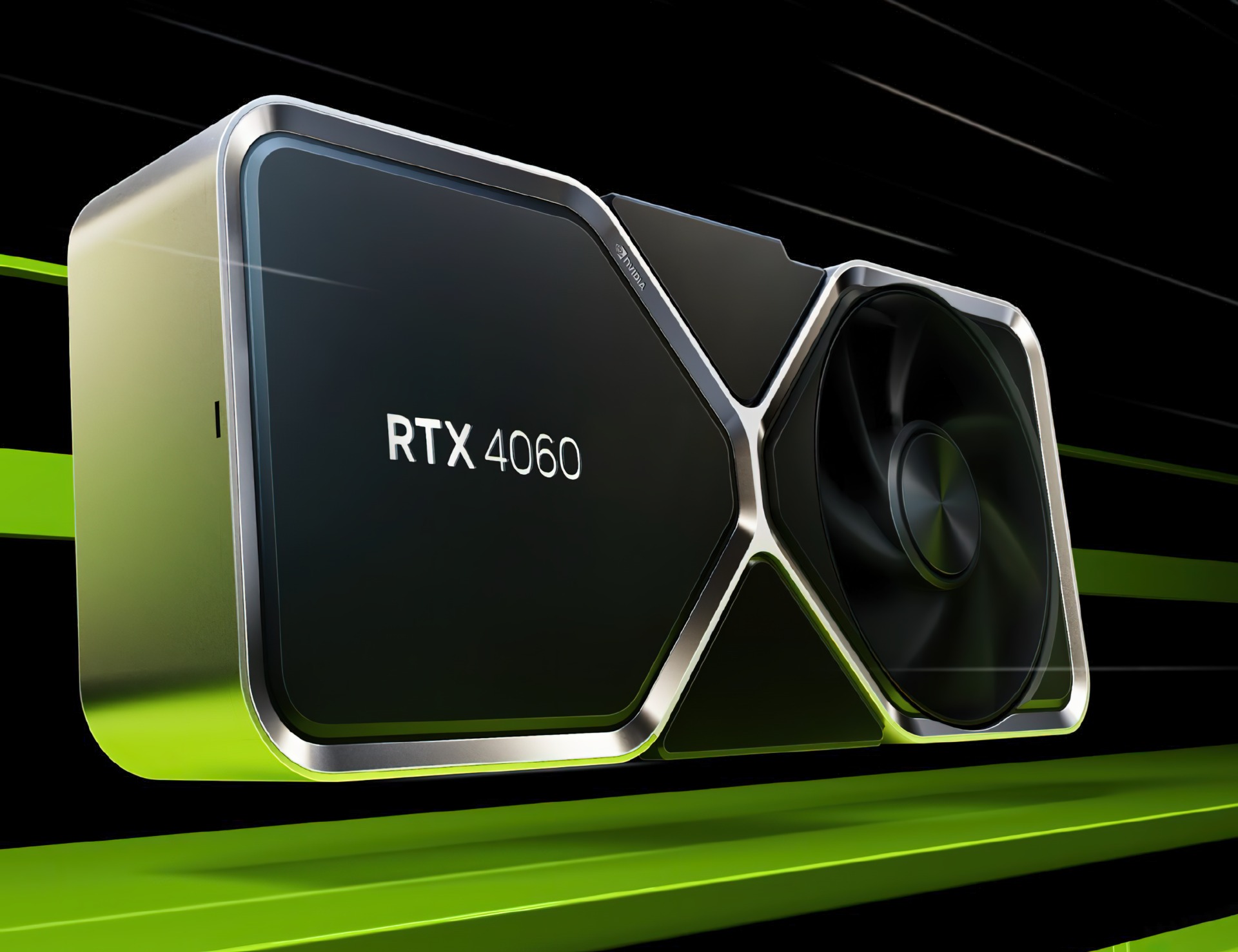 Futuristic digital art of Nvidia GeForce RTX 5070 Ti graphics card in a high-tech setting with neon lights.