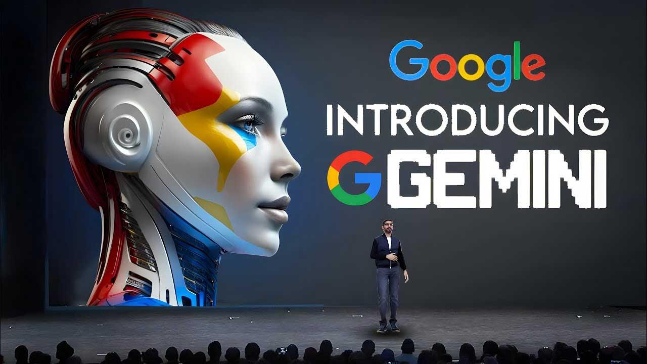 Illustration of Google Gemini and Deep Research concept, showcasing modern and technological themes.