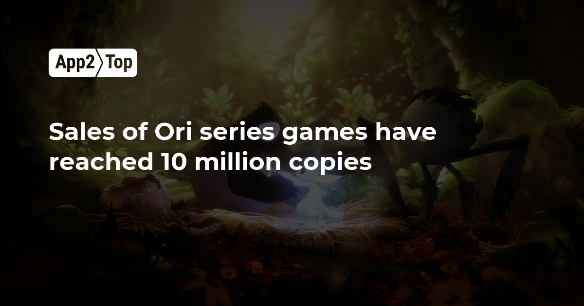 A modern graphic celebrating Ori series sales surpassing 15 million, featuring sleek technology and a creative layout.