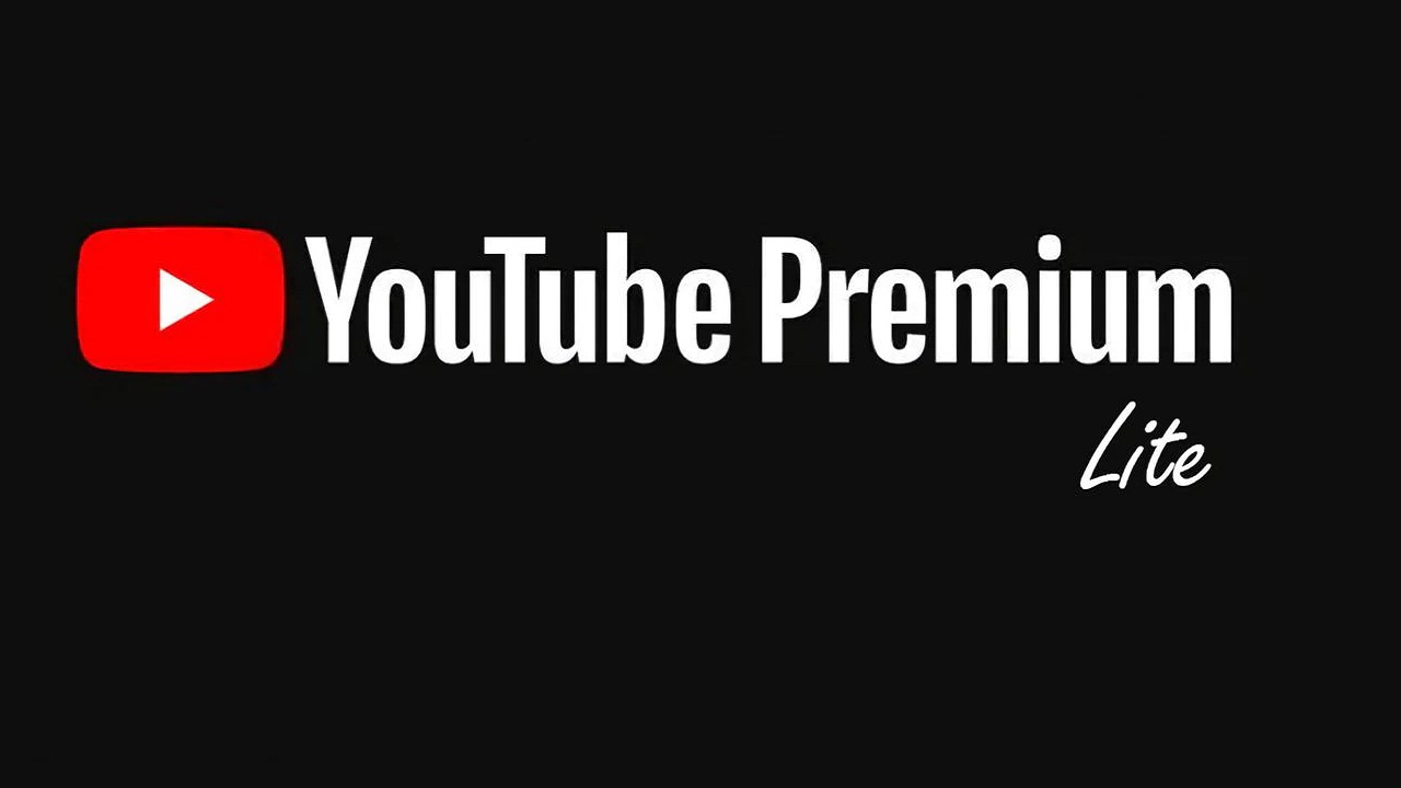 A modern digital artwork representing YouTube Premium Lite subscription service with a focus on affordability and technology.